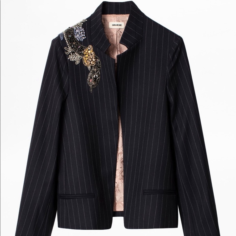 BNWT! Zadig & Voltaire Vollys Pinstripe Blazer 🐍